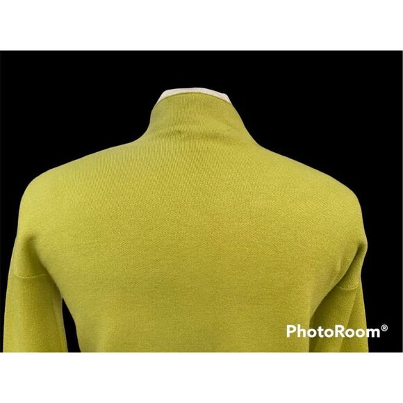 Tahari Mock Neck Sweater Sz. S Green Jeweled Buttons Holiday Party - Picture 3 of 10